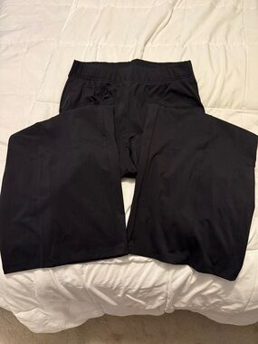 Old Navy PowerSoft Black Wide-Leg Yoga Pants with Elastic Waist